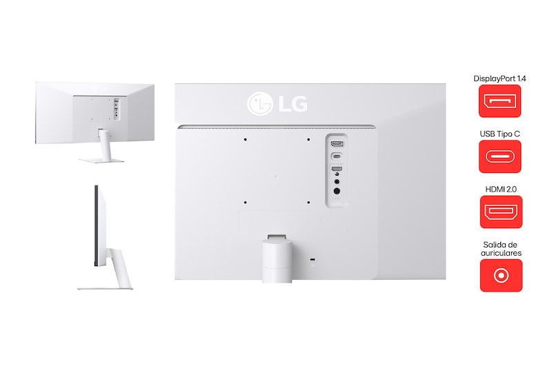 Vista trasera entradas Monitor LG UltraWide 29 pulgadas